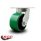 Service Caster 6'' Extra Heavy Duty Green Poly on Cast Iron Wheel Swivel Top Plate Caster CRAN-SCC-KP92S630-PUR-GB - alternate 4